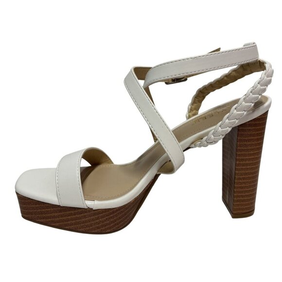 KAYLEEN / Tempest-8 / White / Platform / Block Heel / Sandals /  With Braided - Picture 2 of 8